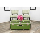 30  Trunk W wheels   Lock Storage Chest Clothing Organizer Box For Dorm Bedroom