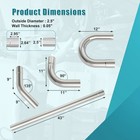 16pcs 2 5 od Diy Od Custom Exhaust Tubing Mandrel Bend Pipe Straight U-bend Kit