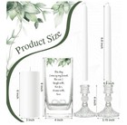 Foldtier Unity Wedding Candle Ceremony Set Glass Holder Taper Pillar Candles