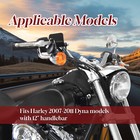12  Dyna Extended Kit Brake Line Clutch Throttle Cables For Harley 07-13 N abs