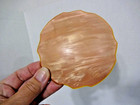 Vintage Pink Depression Glass Vanity Powder Jar With Celluloid Bakelite Lid