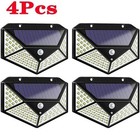 100 Led Solar Motion Sensor Wall Light Outdoor Waterproof Security Lamp