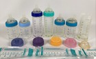 Playtex Baby Bottles 4 Oz 8 Oz Drop Ins Nursers Clear Nipples Lot 7 Vintage 2005