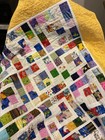 Baby Crib Quilt Handmade Cotton Throw Detailed Disappearing Four Patch - Unisex