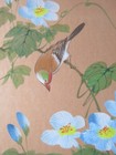 Vintage Chinese Painting On Silk - Good Condition Bird And Flowers Unframed  2