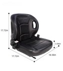 Forklift Seat With Seatbelt  W  Adjustable Backrest