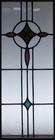 Simple Abstract Midsize Old English Leaded Stained Glass Window 13  X 28 75 