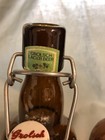 2 Vintage Grolsch Amber Brown Lager Beer Bottles Porcelain Swing Top