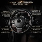 Genuine Leather Car Steering Wheel Cover Wrap Anti-slip Diy Sewing For 15   38cm