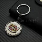 Cadillac Round Wheat Ear Metal Keychain Us Seller Free Shipping
