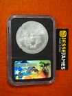 2017 Silver Eagle Ngc Ms70 Mike Castle Hand Signed Early Releases Black Core