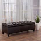 Charleston Contemporary Button-tufted Fabric Storage Ottoman Bench