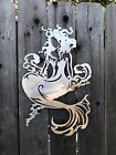 Mermaid Metal Wall Art Home Decor  Decor Metal Cutout Beach Sea Life