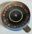Vintage Vest Pocket Roulette Wheel Travel Gambling Spinner Casino Toy 1940s
