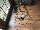 Vintage Pendant Hanging Light Retro 60s 70s Swag Lamp W chain