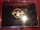 New  70s 80s  Blue Salvation Army Blood   Fire Gold Tone Pin Brooch Uniform Nos