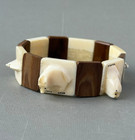Vintage Inuit  eskimo  Bracelet With 6 Carved Alaska Sea   Land Animals Walrus