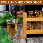 Linall Shot Glass Set 0 7oz 20ml 24pcs Clear Holder Mini Large  