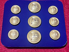 Rms Titanic White Star Line 9-piece Officers Tunic Buttons In Display Case 1912