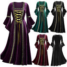 Woman Dresses Velvet Renaissance Costume Theme Party Gown Halloween Cosplay
