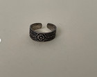 Casual Use For Women s Solid Metal Adjustable Fancy Flower Toe Ring 925 Silver