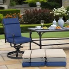 Aoodor 4pcs Outdoor Patio Deck Cartridge High Back Dining Chair Cushions Seat