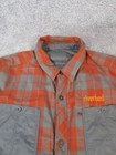 Simms Riverbed Jacket Mens Xl Orange Gray Reversible Flannel  