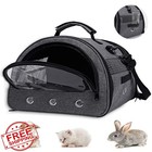 Zhilishu Guinea Pig Hamster Carrier Grey Large Pet Travel Bag