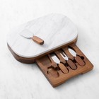 Marble Cheese Board Set With Knives-williamssonoma 40237