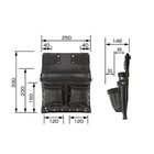 Tajima Sfkbk-kg3l2h Sef Twin Hook Tool Pouch Nail L Leather Japan