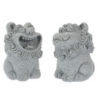 2pcs Chinese Lion Statue Ancient Lion Figurine Desktop Lion Ornament Decor