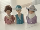 Avon Porcelain Ladies American Fashion Figural Thimbles 1980s Set Of 8