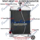For Ford 2n 8n 9n Models Tractors Aluminum 3 Row Radiator 8n8005 86551430 New 