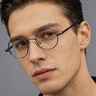 Vintage Small Round 40mm Metal Eyeglasses Frames Full Rim Unisex Rx Able