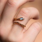 18k Gold Snake Labradorite Ring Natural Labradorite Snake Ring Cute Snake Adjus