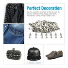 500pcs Trendy 10mm Silver Spots Cone Screw Metal Studs Rivet Bullet Spikes Kit