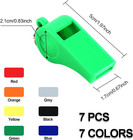 7 Pack Coaches Whistles With Lanyard - Loud Sound For Sports And Emergencies