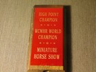 Vintage Horse Plaque 6  X 3  Champion Wcmhr World Championship Miniature