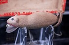 In Box- Heddon Meadow Mouse Gm 9800 Leather Ears Fur Finish Gray Lure Gray