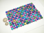 Tiny Lot 150 Pcs Round Gorgeous Dichroic Earring Bracelet Fused Glass  k10  Cab