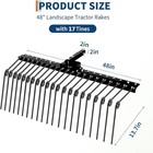48 landscape Rake Pine Straw Rake Rock Rake Fits 2  Receiver Atv utv Tractors Us