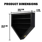 Displaygifts Baseball Display Case Holders For Balls Black Finish 