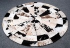 Cowhide Round Patchwork Carpet Handmade Cowhide Carpet   36 x36  home D  cor C-21