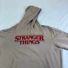Stranger Things Old Navy Fleece Hoodie Tan Pullover Large Movie Series Nice