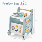 6-in-1 Baby Push Walker Wooden Strollers Learning Activity Center Toy W  Kitchen
