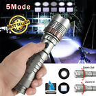 1200000lm Adjustable Focus Led Flashlight 5 Modes Police Torch Lamp batt char