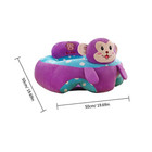 Libsit Baby Sofa Chair Sit Me Up Back Support Cute Purple Monkey 4-16 Months