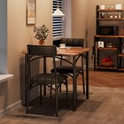3-piece Dining Room Table Set With Dining Table And 2 Chair With Pu Soft Cushion