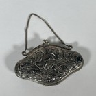 Antique Art Nouveau Sterling Silver Mistletoe Purse Box 2 11 16   6 8cm  18gr