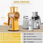 Susteas Rotary Cheese Grater W handle  5 Blades  Round Slicer   Vegetable Grater